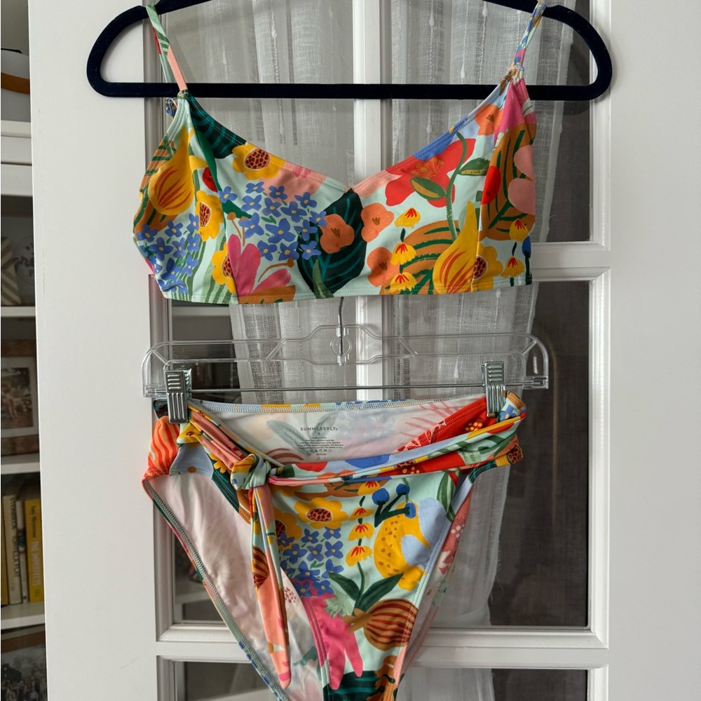 Rifle Paper Co x SummerSalt high waisted bikini